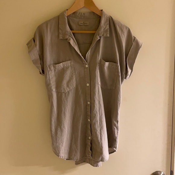 Thread & Supply Button Down Linen Top - image 1